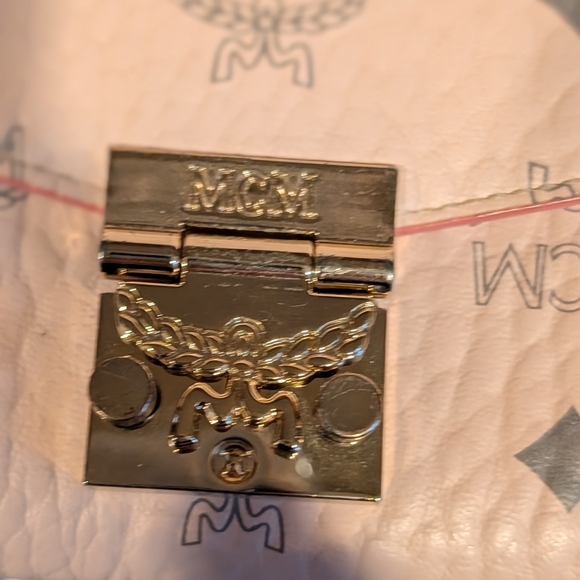 MCM Black and Pink Checkered Tote - Picture 9 of 9